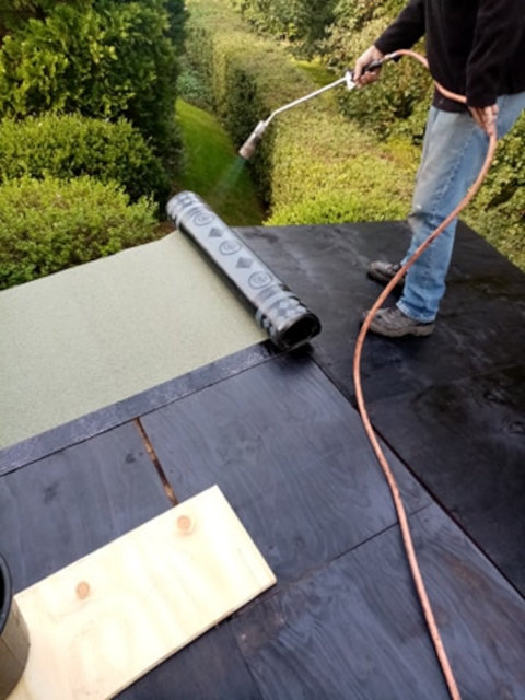 Shed felt roof